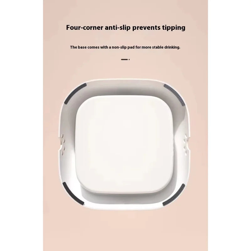 Dog Drinking Water Bowl with Floating Design 