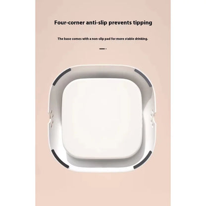 Dog Drinking Water Bowl with Floating Design 