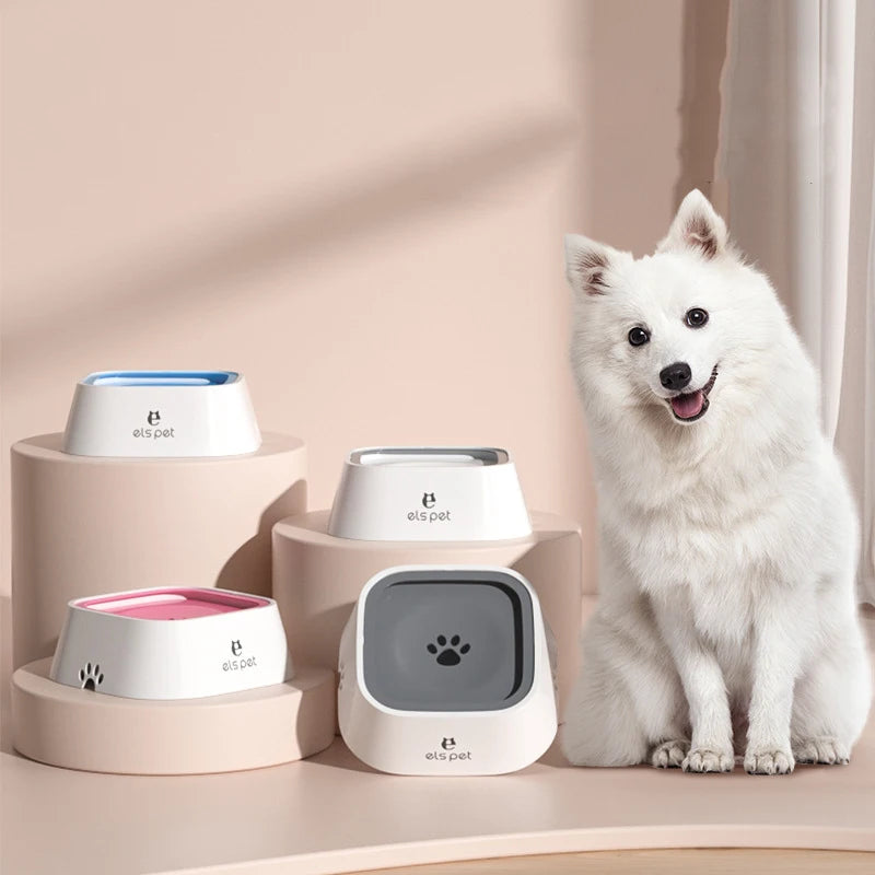 Dog Drinking Water Bowl with Floating Design 