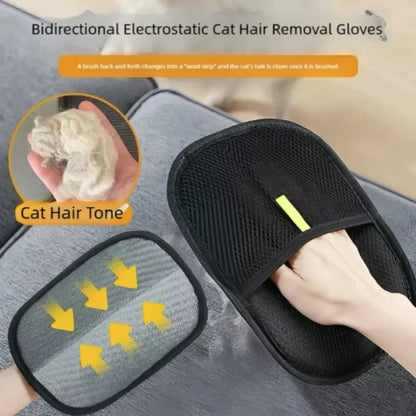 Pet Grooming Gloves for Effective Cat and Dog Hair Removal - Household Cleaning Tool