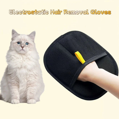 Pet Grooming Gloves for Effective Cat and Dog Hair Removal - Household Cleaning Tool